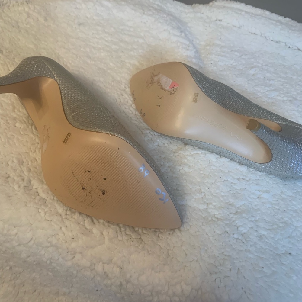 Bcbgeneration Shimmering Silver Heels - image 6